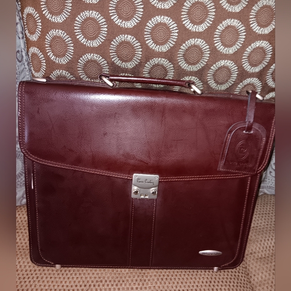 Pierre Cardin Other - Pierre Cardin vintage leather briefcase with d rings and strap